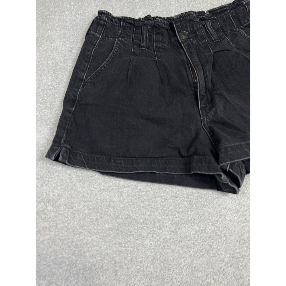 American Eagle Mom Shorts‎ Paper bag Waist Black Size 6 - Picture 2 of 9